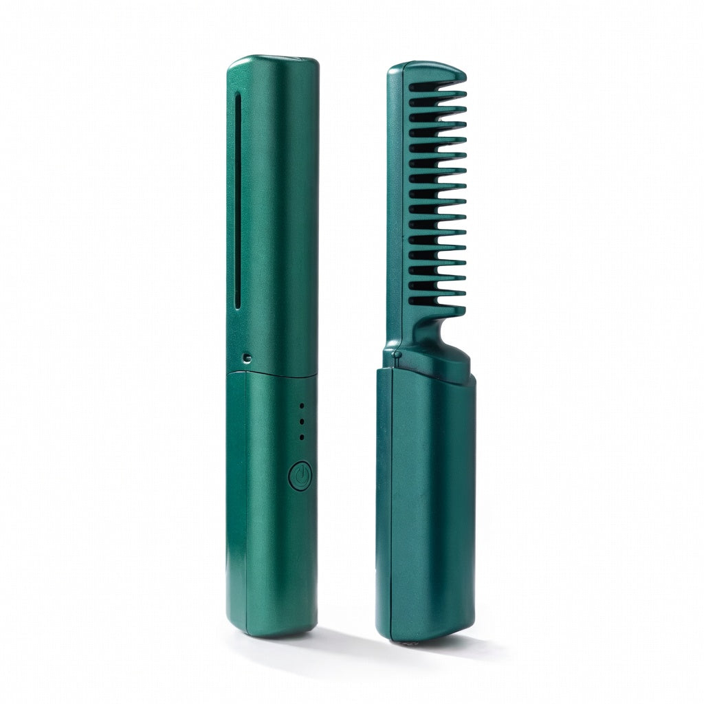Cordless Hair Straightener Brush with Negative Ion Technology