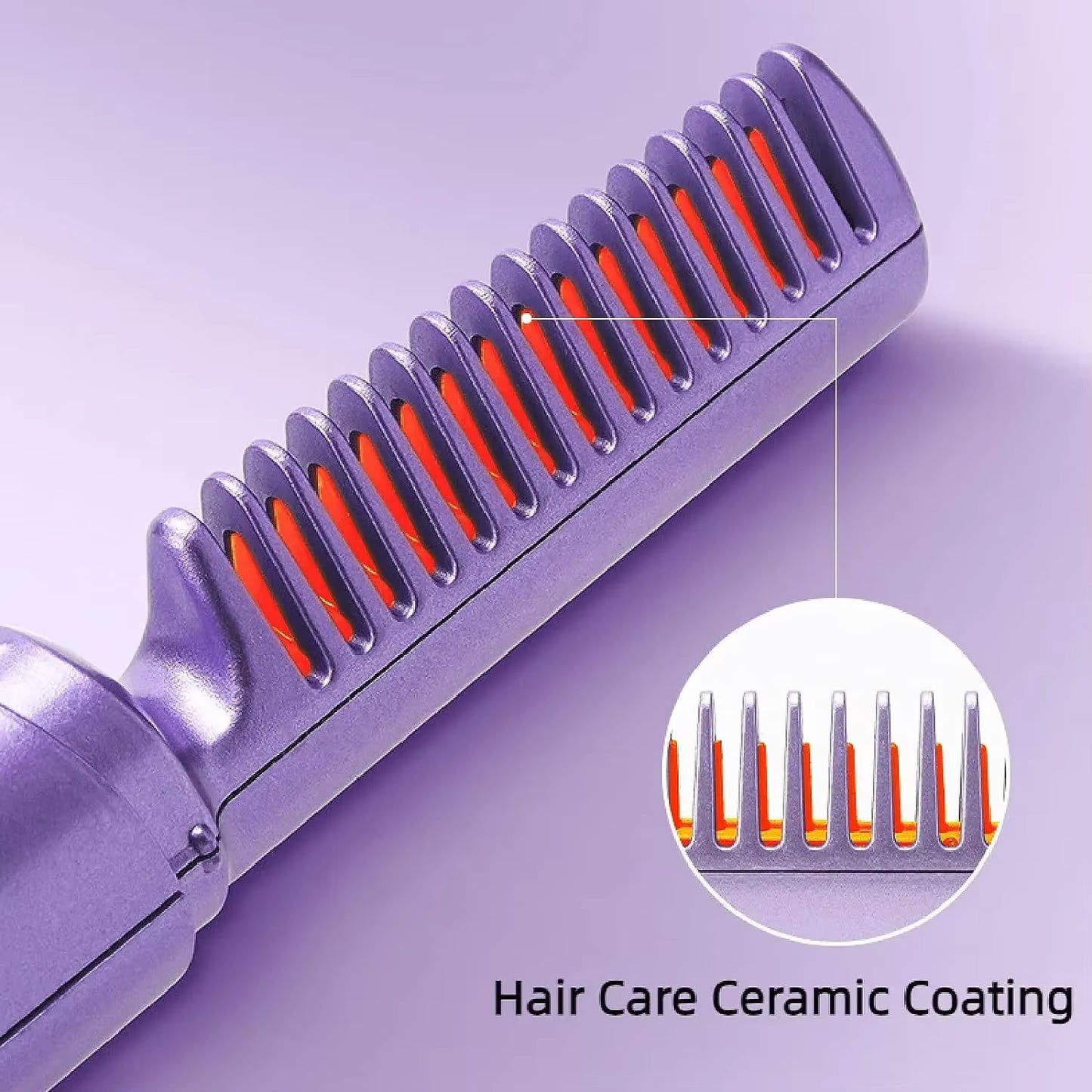 Cordless Hair Straightener Brush with Negative Ion Technology