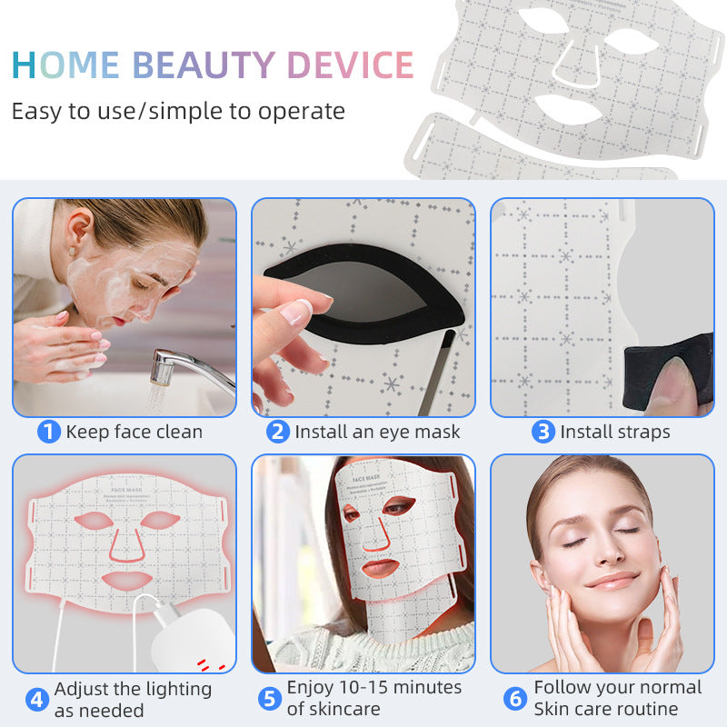 7-Color LED Face Mask - Red Light Therapy Device