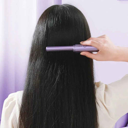 Cordless Hair Straightener Brush with Negative Ion Technology