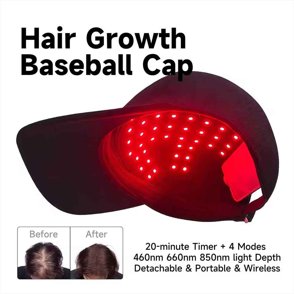 LED Hair Growth Cap - Red Light Therapy Hat for Hair Regrowth and Hair Loss Treatment