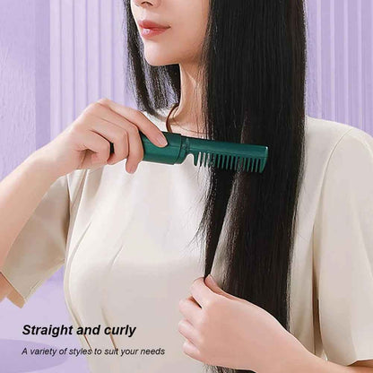 Cordless Hair Straightener Brush with Negative Ion Technology
