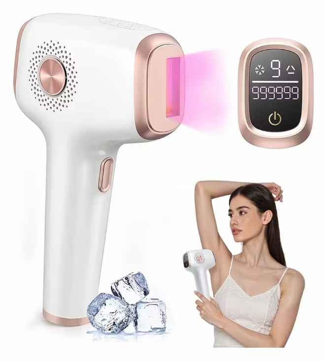 IPL Hair Removal Device with Ice Cooling Care Function for Women - 999,999 Flashes Painless Permanent Hair Remover