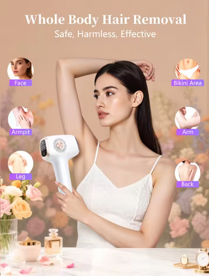 IPL Hair Removal Device with Ice Cooling Care Function for Women - 999,999 Flashes Painless Permanent Hair Remover