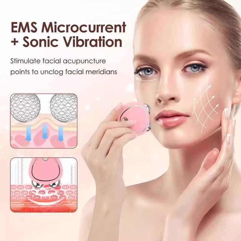 Facial Massager Microcurrent Roller for Skin Tightening and Anti-Wrinkle Rejuvenation