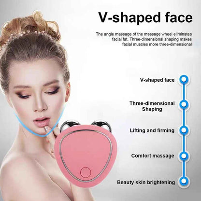 Facial Massager Microcurrent Roller for Skin Tightening and Anti-Wrinkle Rejuvenation