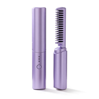Cordless Hair Straightener Brush with Negative Ion Technology